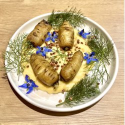 Hulsv�b, Knoldet - <br> K�rvelrod <br><i>Chaerophyllum bulbosum</i> 